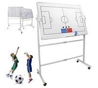 Professional Wheeled Soccer Tactics Whiteboard for Coaches, Double-Sided Basketball Football Training Board, Perfect for Daily Practice and Tactical Deployment