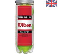 Professional Wilson Padel Rush 100 Paddle with 3 Yellow Balls - Lightweight Set