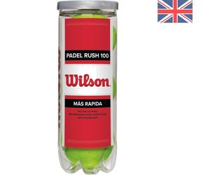 Professional Wilson Padel Rush 100 Paddle with 3 Yellow Balls - Lightweight Set