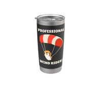 Professional Wind Rider! Parachuting Penguin Stainless Steel Insulated Tumbler