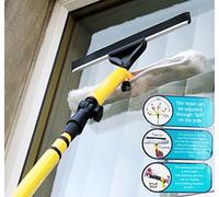 Professional Window Squeegee Cleaner Equipment,350cm Extendable Window Pole Glass Cleaning Tools for Indoor/Outdoor for High Window (Complete Kit)
