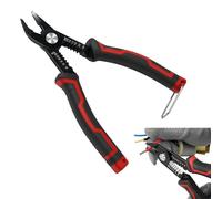 Professional Wire Stripper Pliers, 3 in 1 Electrician Pliers with Locking Latch for Electrical Work, Multi-Function Wire Cutters for Cutting Stripping and Gripping Wires for Home and Job-Site Repairs