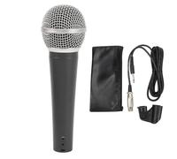 Professional Wired Microphone with Tensile Cable Steel Mesh Grille Metal Housings Handheld for KTV Stage Performance Alloy Material