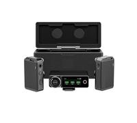Professional Wireless Lavalier Microphone 250m Range 22-Hour Battery Life For Photography Wireless Microphone(Duo)