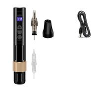Professional Wireless Rotate Tattoo Machine LED Digital Multifunction PMU Microblading Permanent Makeup Supplies Tools Precision Drive(Black)