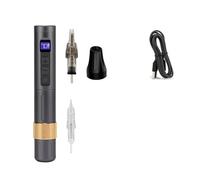 Professional Wireless Rotate Tattoo Machine LED Digital Multifunction PMU Microblading Permanent Makeup Supplies Tools Precision Drive(Grey)