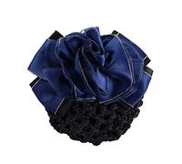 Professional Women Bowknot Hair Bun Cover, Women Nurse Hotel Headwear Headband Hairnets Ponytail Clip