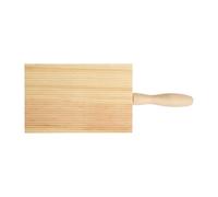 Professional Wood Pasta Maker Board - Slanted Ridge Gnocchi Board with Ergonomic Handle - 6x12 cm Wooden Paddle for Handmade Gnocchi, Garganelli & Fresh Pasta - Italian-Style Kitchen Tool