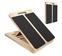 Professional Wooden Slant Board for Stretching, Portable Stretch Mobility Board, 5 Angles Adjustable, 450lbs Capacity Non-Slip Calf Stretch Wedge for Muscles, Knees, Heel, Ankle, Exercise, Training