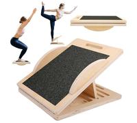 Professional Wooden Slant Board, Wooden Slant Board for Calf Stretcher & Balance, Slant Board with 6 Incline Angles, Stretch Board, Balance Board for Knees Ankle Heel Feet Leg Balance Training (A)