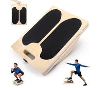 Professional Wooden Slant Board, Wooden Slant Board for Calf Stretcher & Balance, Slant Board with 6 Incline Angles, Stretch Board, Balance Board for Knees Ankle Heel Feet Leg Balance Training (B)