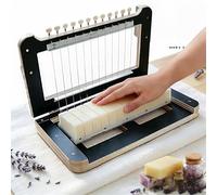 Professional Wooden Soap Cutter, Multi Wire Loaf Slicer, Manual Cutting Tool, 12-Bar Divider, 2.5cm (0.98in) Thickness, for Handmade Soap, Candle, Cheese, Chocolate, Butter, DIY Craft Machine