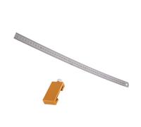 Professional Woodworking Scale With Alignment Block Aluminum Marking Ruler For Enhances Accuracy In Woodcraft Tasks Carpenter's Layout Ruler With Adjuster