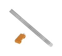 Professional Woodworking Scale With Alignment Block Aluminum Marking Ruler For Enhances Accuracy In Woodcraft Tasks Carpenter's Layout Ruler With Adjuster
