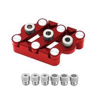 Professional Woodworking Strikes Locator Centered Design Aluminium Alloy Drill Jigs Dowel Indicator Locator