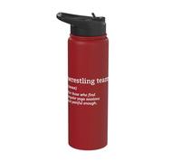 Professional Wrestling Team Funny Definition Pro Wrestlers Stainless Steel Insulated Water Bottle