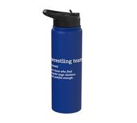 Professional Wrestling Team Funny Definition Pro Wrestlers Stainless Steel Insulated Water Bottle