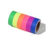 Professional Writable Fluorescent Tape | Industrial Grade UV Glow Safety & Gaffer Tape | High Visibility for Stair Edges, Cable Management & Hazard Marking | No Residue, Strong Adhesion (6 colors)