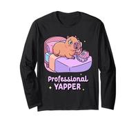 Professional Yapper Capybara Funny Gossip Meme Gen Z Slang Long Sleeve T-Shirt