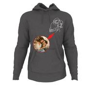 Professionally Designed Custom Embroidered Photo Outline Portrait Hoodie - Unisex Design, Ideal For His And Hers - Premium Heavyweight 280gsm Cotton Blended Relaxed Fit Hoodie Adult Sizes XS-5XL