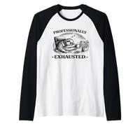 Professionally Exhausted Sloth Office Humor Meme Raglan Baseball Tee