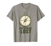 Professionally Lost Funny Hiking Compass Outdoor Adventure T-Shirt