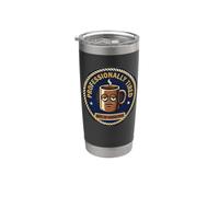 Professionally Tired Funny Coffee Burnout Patch Sarcastic Stainless Steel Insulated Tumbler