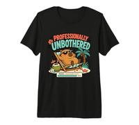 Professionally Unbothered Funny Chill Summer Capybara Design Premium T-Shirt