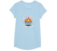 Professionally Unprofessional Dumpster Fire Humor T-Shirt, Girls, Baby Blue, Small