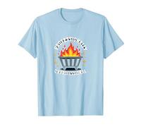 Professionally Unprofessional Dumpster Fire Humor T-Shirt, Men, Baby Blue, XXL