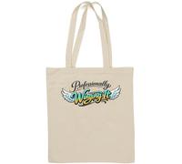 Professionally Winning It With Wings Natural Cotton Tote Bag White