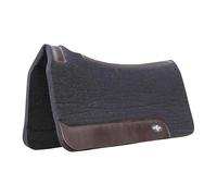 Professional's Choice 100% Steam Pressed Wool Felt Saddle Cloth Western Saddle Pad Moisture and Sweat Wicking with Soft Felt Backing Black 31" x 32" x 0.75"
