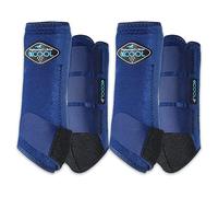 Professional's Choice 2XCOOL Sports Medicine Horse Boots | Protective & Breathable Design for Ultimate Comfort & Durability in Active Horses | Value 4 Pack | Medium Navy