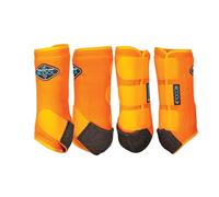 Professional's Choice 2XCOOL Sports Medicine Horse Boots | Protective & Breathable Design for Ultimate Comfort & Durability in Active Horses | Value 4 Pack |Large Orange