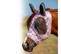 Professional's Choice Comfort-Fit Fly Mask | Smooth, Stretchy Material | Mesh Around The Eyes and Ears Allows for Clear Vision and Keeps Flies and Bugs Away | Small/Cob Size | Clay
