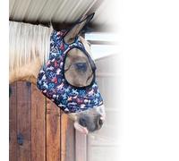 Professional's Choice Comfort-Fit Fly Mask | Smooth, Stretchy Material | Mesh Around The Eyes and Ears Allows for Clear Vision and Keeps Flies and Bugs Away | Pony Size | PC 50