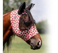 Professional's Choice Comfort-Fit Fly Mask | Smooth, Stretchy Material | Mesh Around The Eyes and Ears Allows for Clear Vision and Keeps Flies and Bugs Away | Lucky Ladybug Pony Size