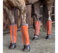 Professional's Choice Deluxe Fly Boots | Breathable Mesh | 4 Pack | Medium Orange