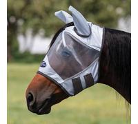 Professional's Choice Fly Screen Mask | UV Protective Lightweight mesh | Breathable and Soft Ear coverings | Forelock Hole for Added Security and Comfort | Cob Size | Gray