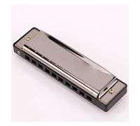 Professionals harmonica 10-hole C-key Blues Harmonica For Beginners To Practice Blues Harmonica(Silver)