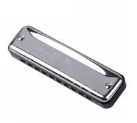 Professionals Harmonica 10hole Harmonica Silver Diatonic Folk Blues Professional Instrument(Key of Gb)