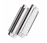 Professionals Harmonica Diatonic Blues Harmonica 10 Holes 12 Keys Phosphor Bronze For Professionals(Silver Bb Key)