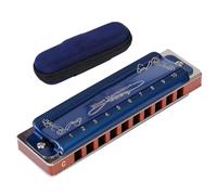 Professionals Harmonica Harmonica Diatonic 10 Hole Blues 2 Colors(Blue color bD Tone)
