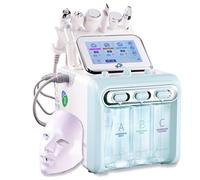 Professionelle 7 in 1 Hydrogen Oxygen Beauty MachineGesichts-Hautpflege Gerat, Akne Relief &Brightening, At-Home Spa Gesichtspflege (Grùn)