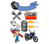 Professions and Trades edible printed cake toppers-KM Designs (Mechanic1)
