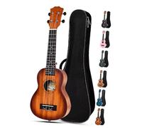 Professonial Ukulele Beginner's Sapele Wood Small Guitar 21 Inch Ukulele Guitar(Orange)