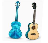 Professonial Ukulele Professional 26-inch 5A Tiger Maple Full Single Wave Blue Advanced Ukulele
