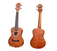 Professonial Ukulele Professional Tiger Pattern Ukulele Four-String Hawaiian Guitar(Light brown)