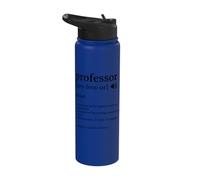 Professor Definition Funny Academic University Design Stainless Steel Insulated Water Bottle