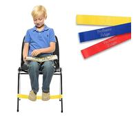 Professor Fidget Chair Bands for ADHD, Sensory Issues, Autism, Anxiety, Hyperactivity - Set of 3 for Kids With Fidgety Feet (0.5, 0.7, 0.9 mm Age 3-10)